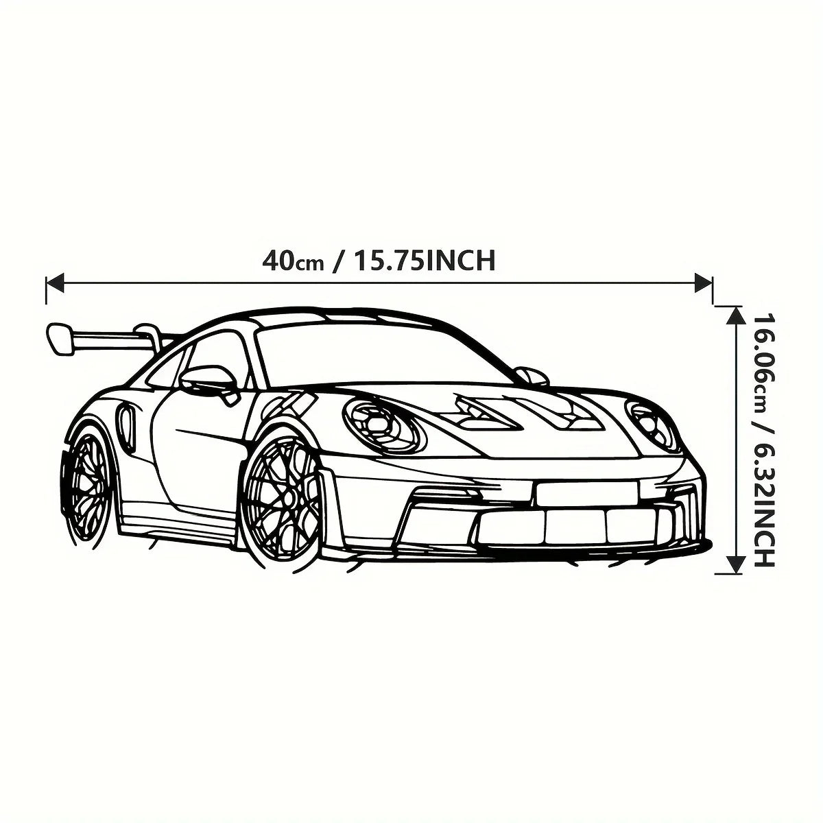 Kovová nástěnná dekorace – Porsche