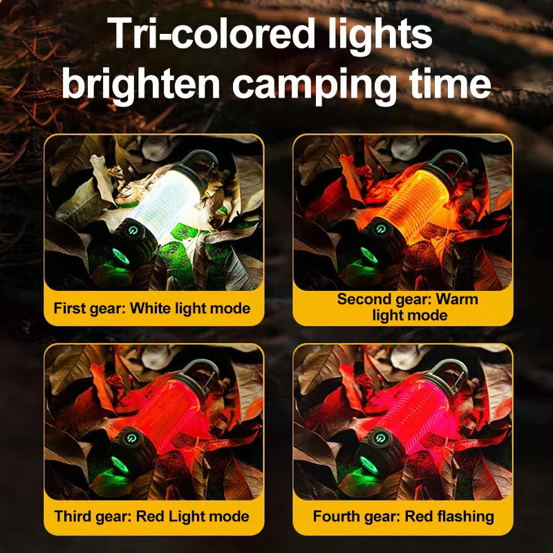 Multifunkční outdoorová LED svítilna a kempingové světlo v jednom