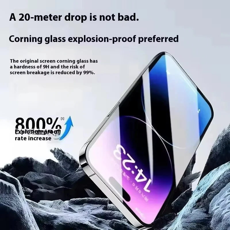 Prémiové 8K tvrzené sklo pro iPhone s instalačním rámečkem