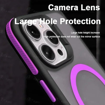 Dvoubarevný matný magnetický kryt pro iPhone
