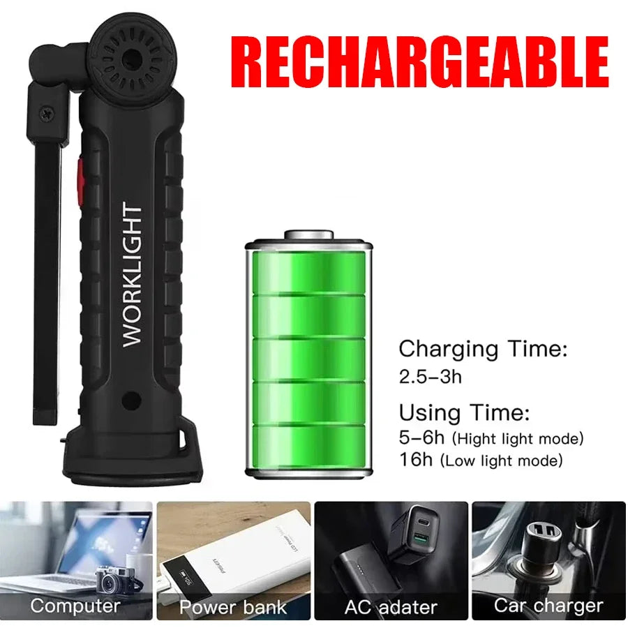 Nabíjecí magnetická pracovní svítilna