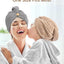 Rychleschnoucí turban na vlasy z mikrovlákna s knoflíkem (Hair Towel Wrap)