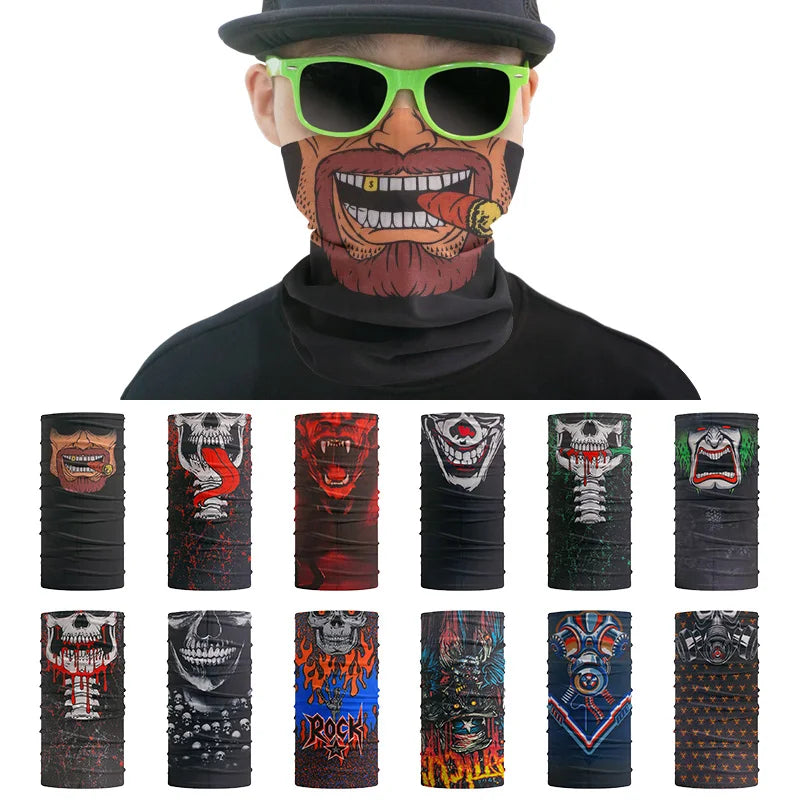 Multifunkční šátek s 3D potiskem LEBKA