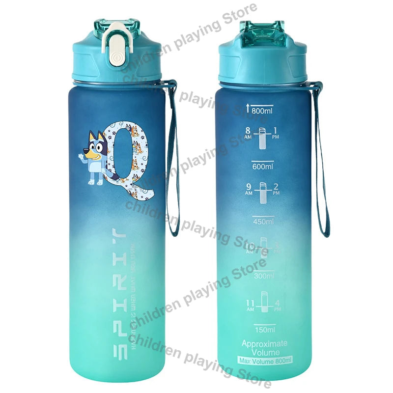 Dětská láhev na pití z řady Blueyi (800 ml) s brčkem
