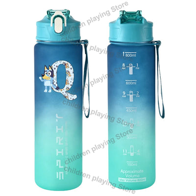 Dětská láhev na pití z řady Blueyi (800 ml) s brčkem