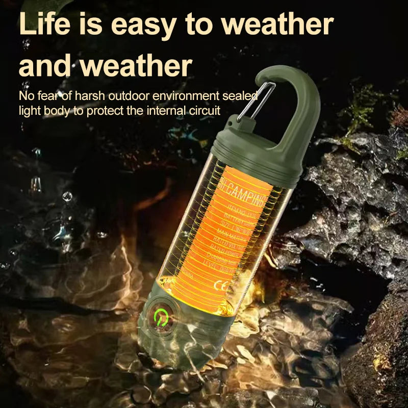 Multifunkční outdoorová LED svítilna a kempingové světlo v jednom