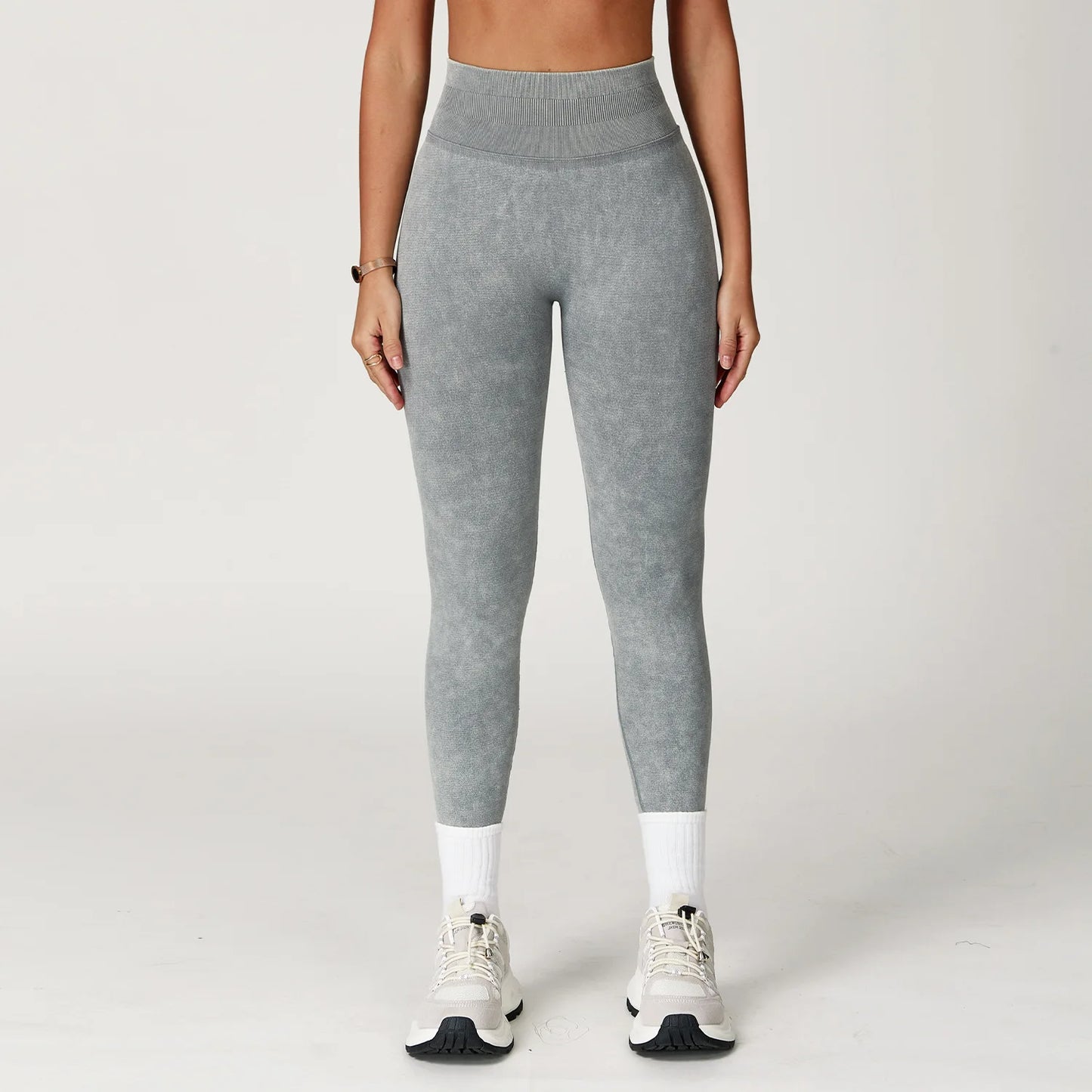 Dámské jógové kalhoty Impact Leggings – bezešvé sportovní legíny na jógu s vysokým pasem, vroubkované fitness oblečení do posilovny, stahovací legíny se „scrunch bum“ efektem.