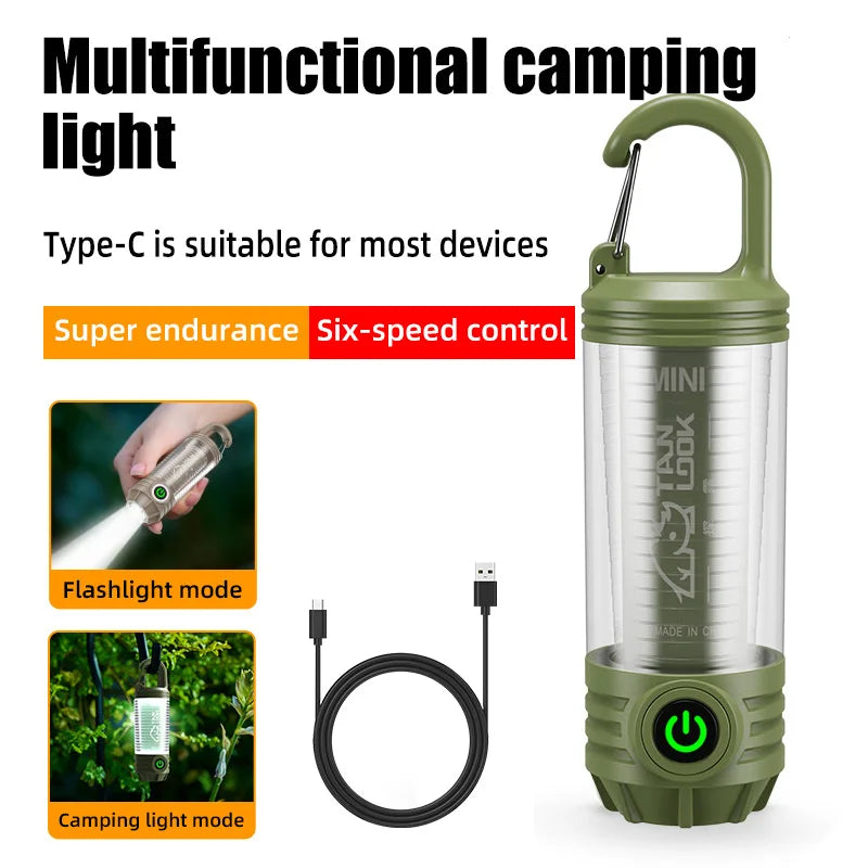 Multifunkční outdoorová LED svítilna a kempingové světlo v jednom