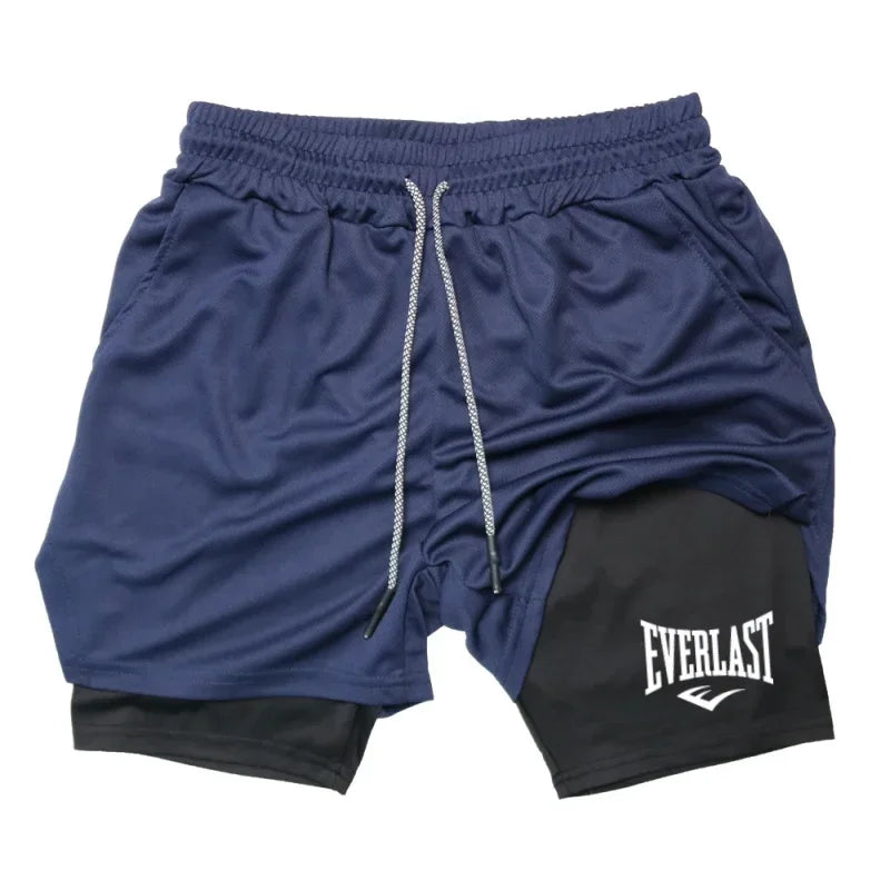 Pánské kompresní fitness šortky s potiskem EVERLAST