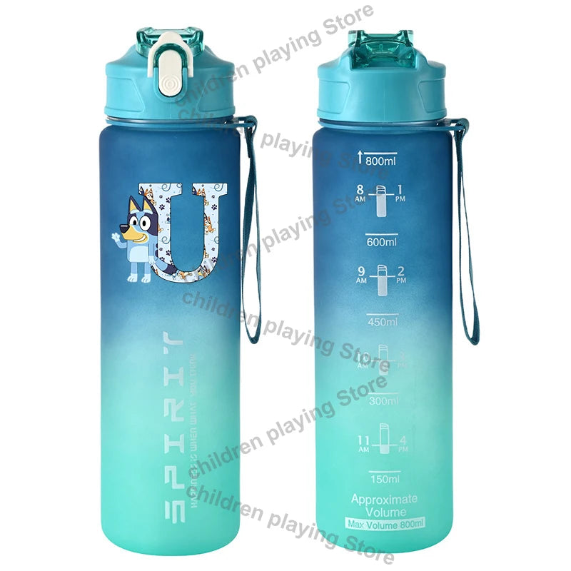 Dětská láhev na pití z řady Blueyi (800 ml) s brčkem