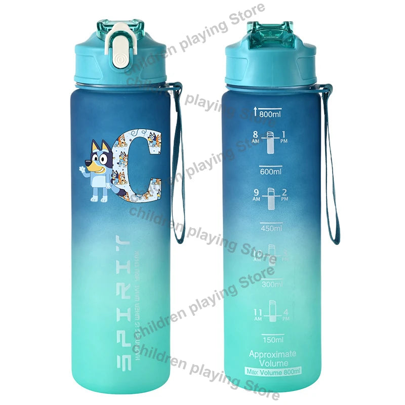 Dětská láhev na pití z řady Blueyi (800 ml) s brčkem