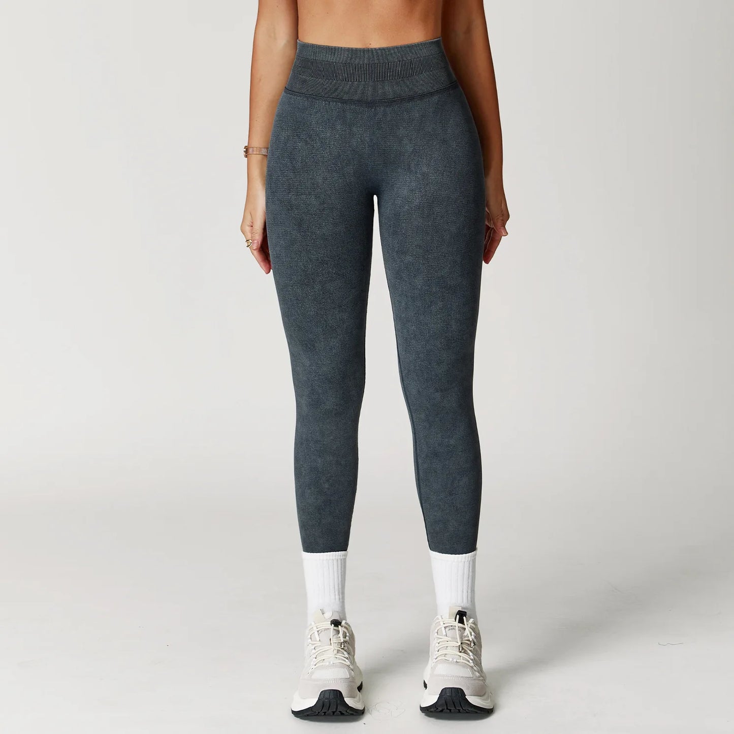 Dámské jógové kalhoty Impact Leggings – bezešvé sportovní legíny na jógu s vysokým pasem, vroubkované fitness oblečení do posilovny, stahovací legíny se „scrunch bum“ efektem.