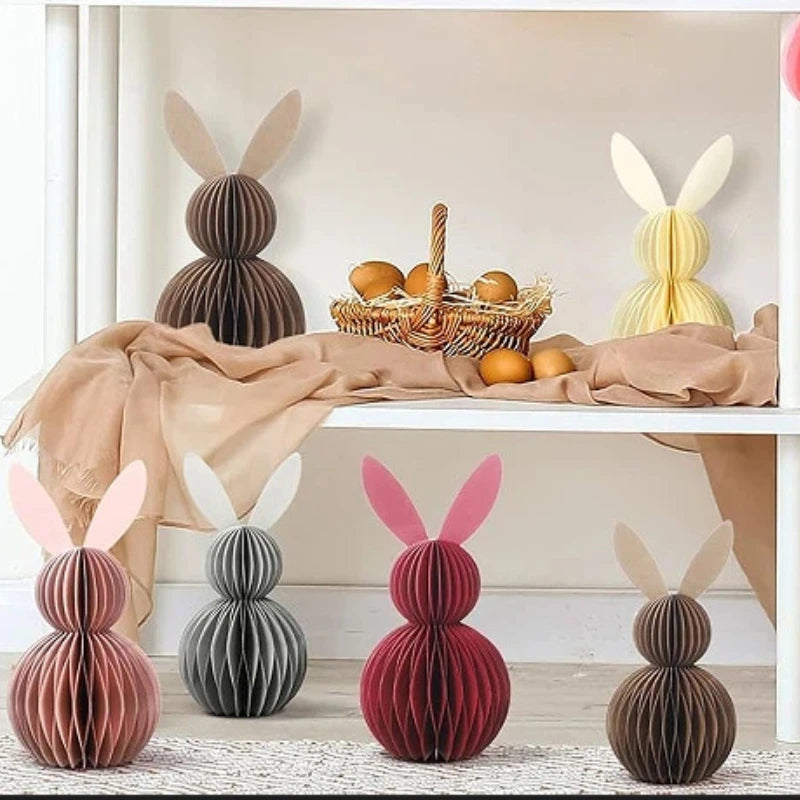 Velikonoční 3D ozdoby – Papíroví králíčci