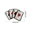 Poker piky vzor nálepky