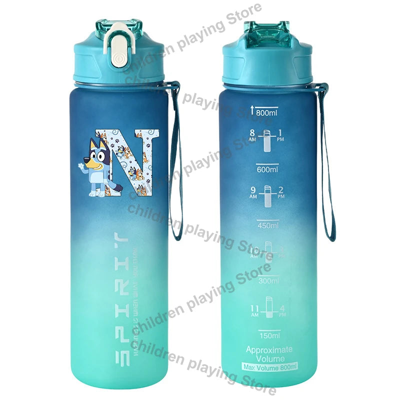 Dětská láhev na pití z řady Blueyi (800 ml) s brčkem