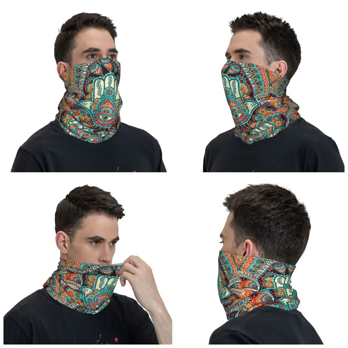 Boho nákrčník Hamsa
