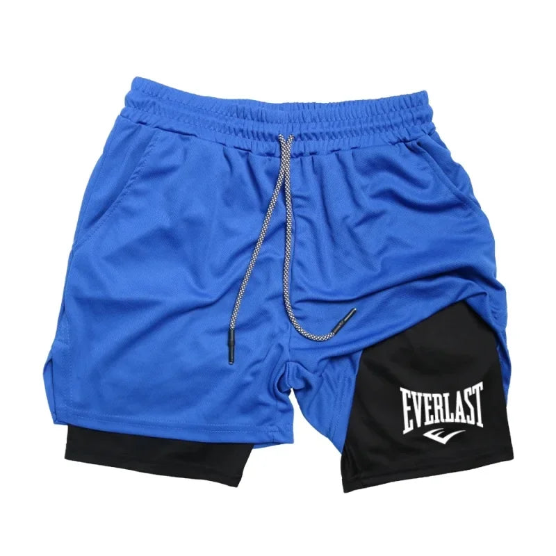 Pánské kompresní fitness šortky s potiskem EVERLAST