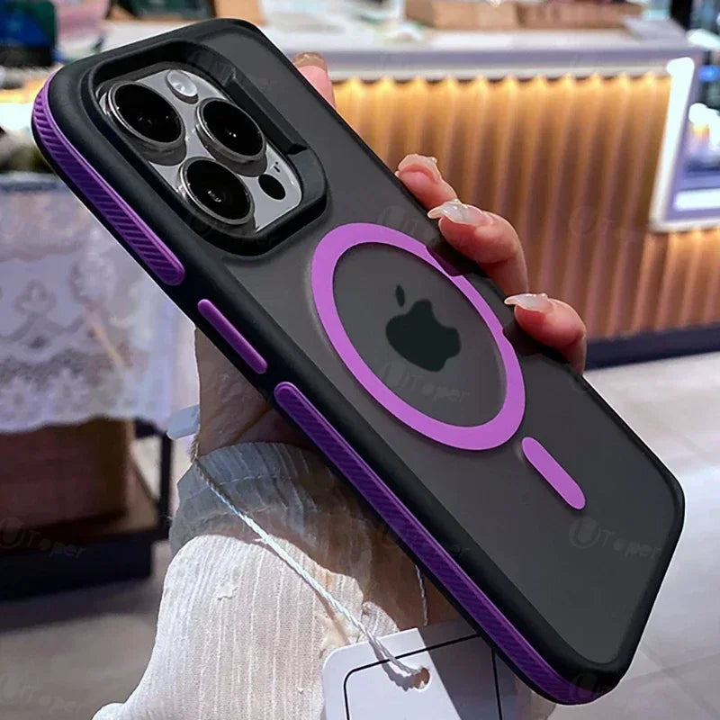 Dvoubarevný matný magnetický kryt pro iPhone