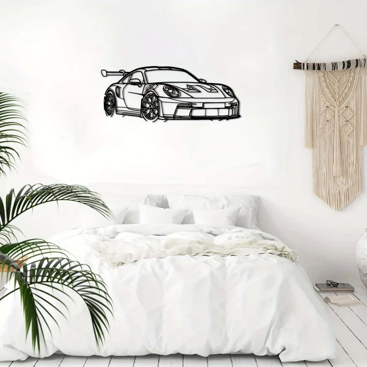 Kovová nástěnná dekorace – Porsche