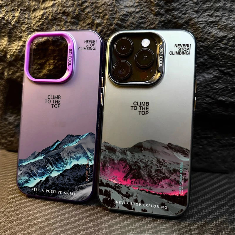 Adventure pouzdro s motivem zasněžených hor pro iPhone