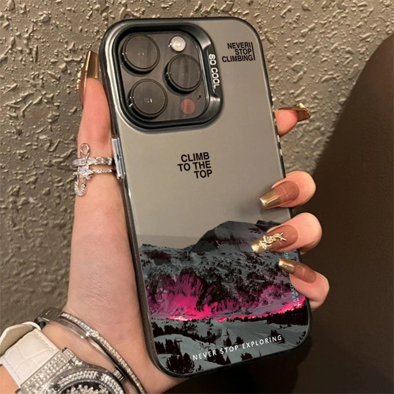Adventure pouzdro s motivem zasněžených hor pro iPhone