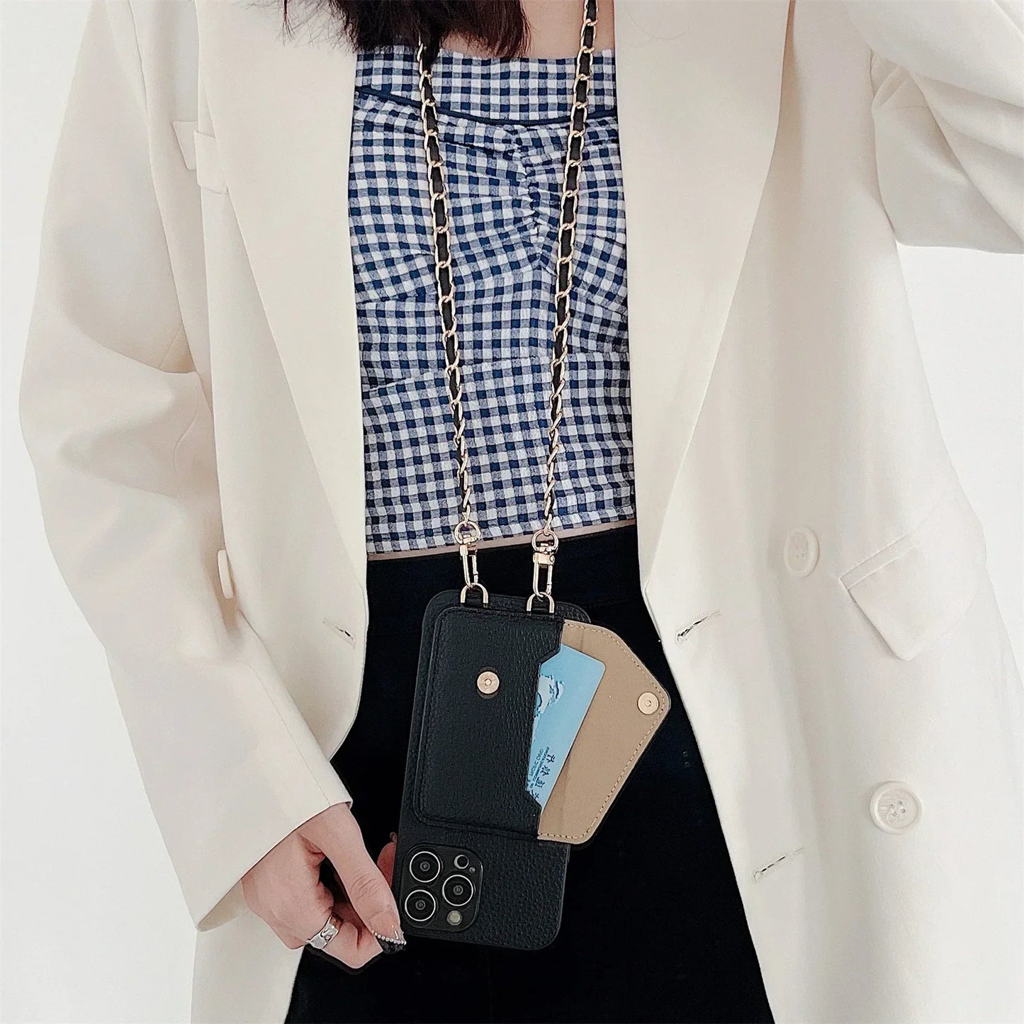 Multifunkční Crossbody pouzdro s peněženkou pro iPhone