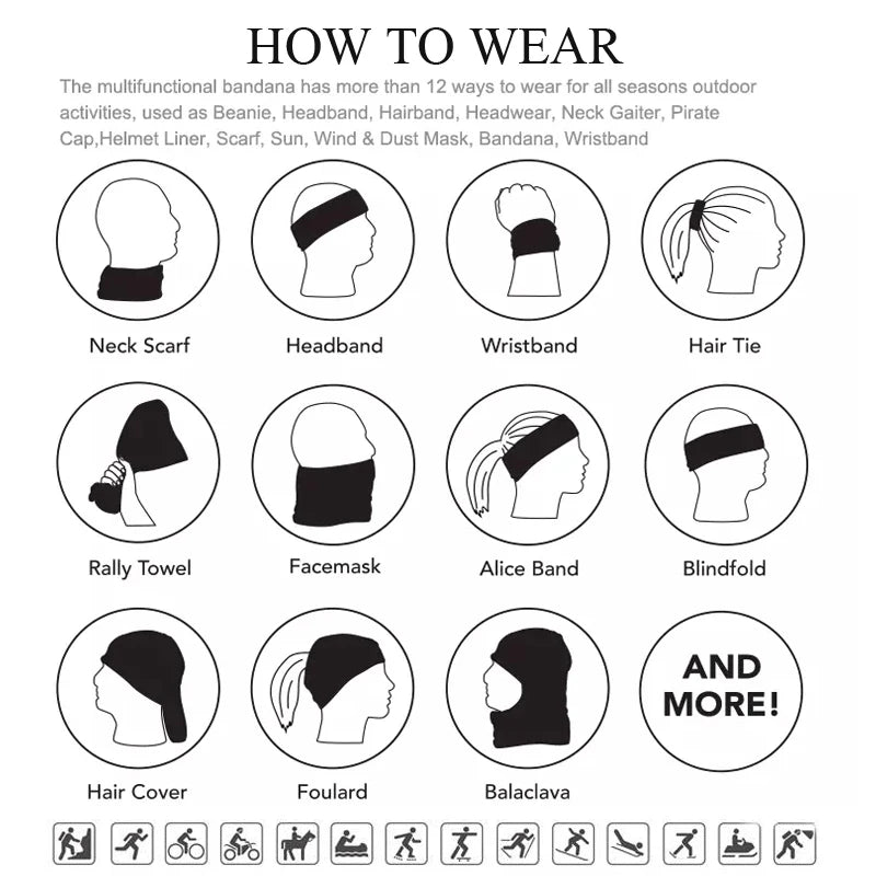 Multifunkční šátek s 3D potiskem LEBKA