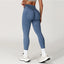 Dámské jógové kalhoty Impact Leggings – bezešvé sportovní legíny na jógu s vysokým pasem, vroubkované fitness oblečení do posilovny, stahovací legíny se „scrunch bum“ efektem.