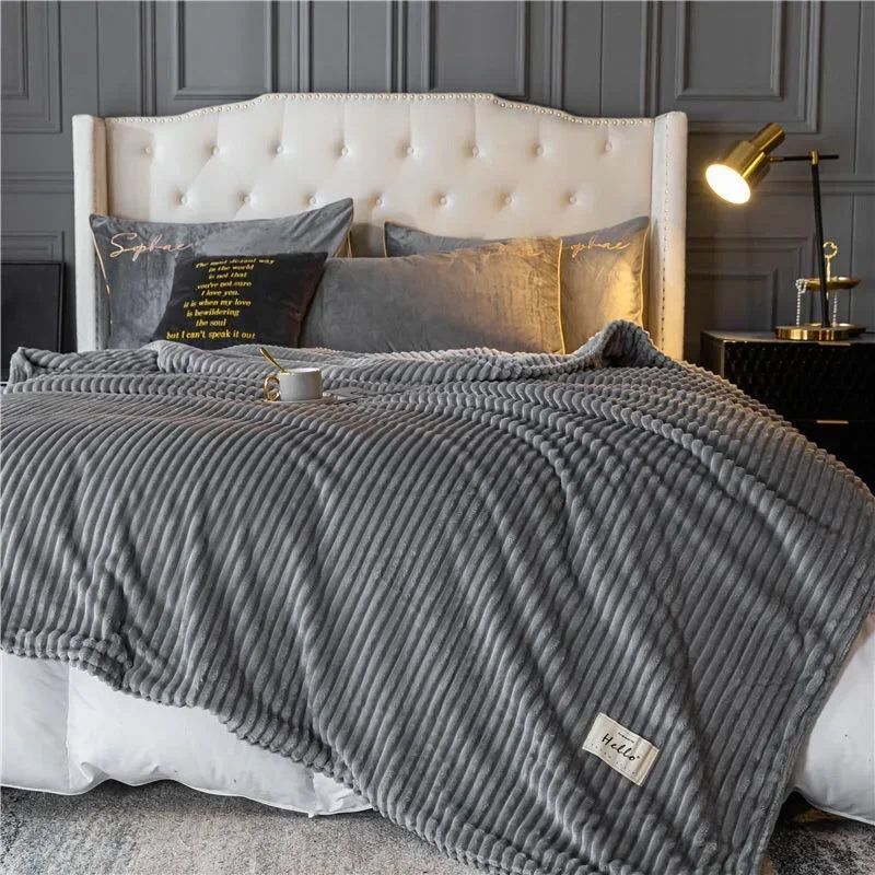 Víceúčelová měkká flanelová deka (Cestovní deka)