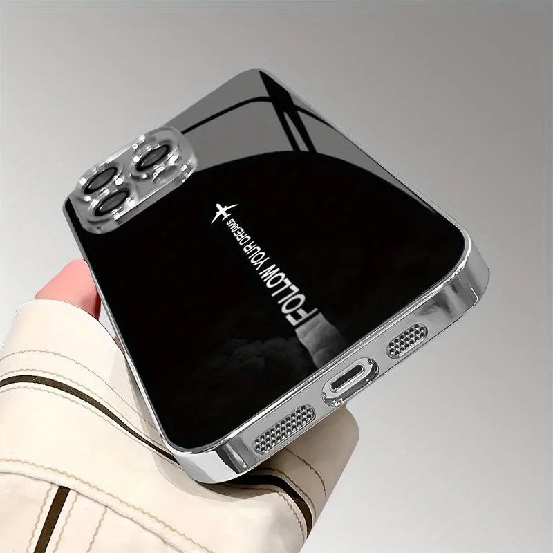Skleněné pouzdro s motivem leteckých tras pro iPhone