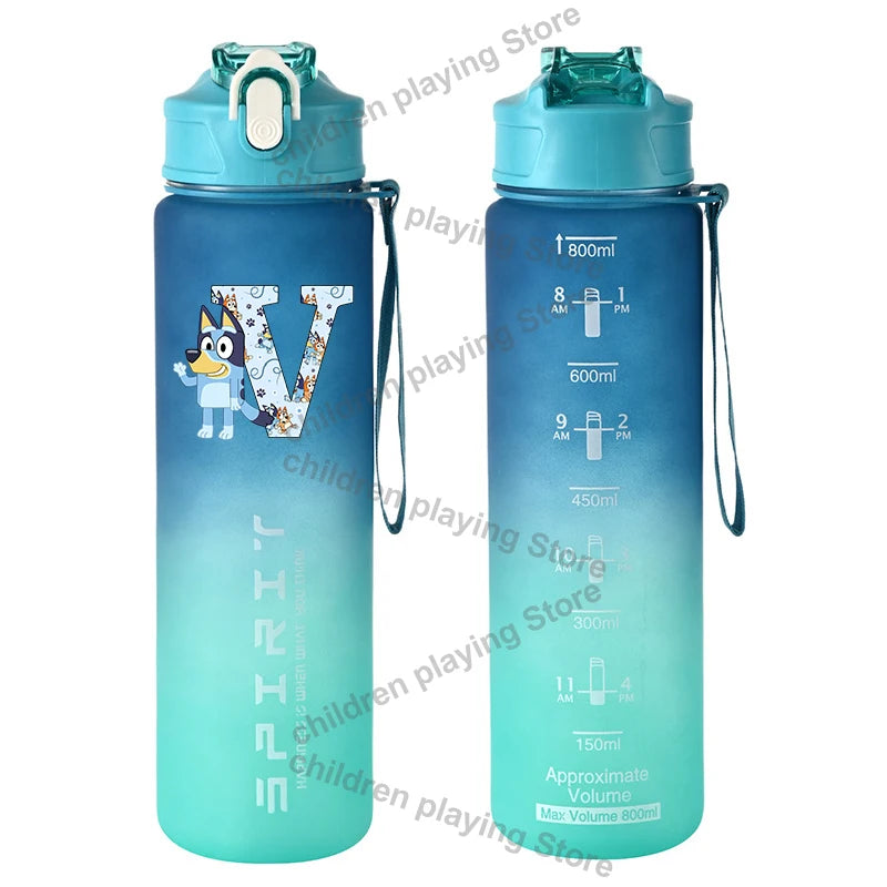 Dětská láhev na pití z řady Blueyi (800 ml) s brčkem