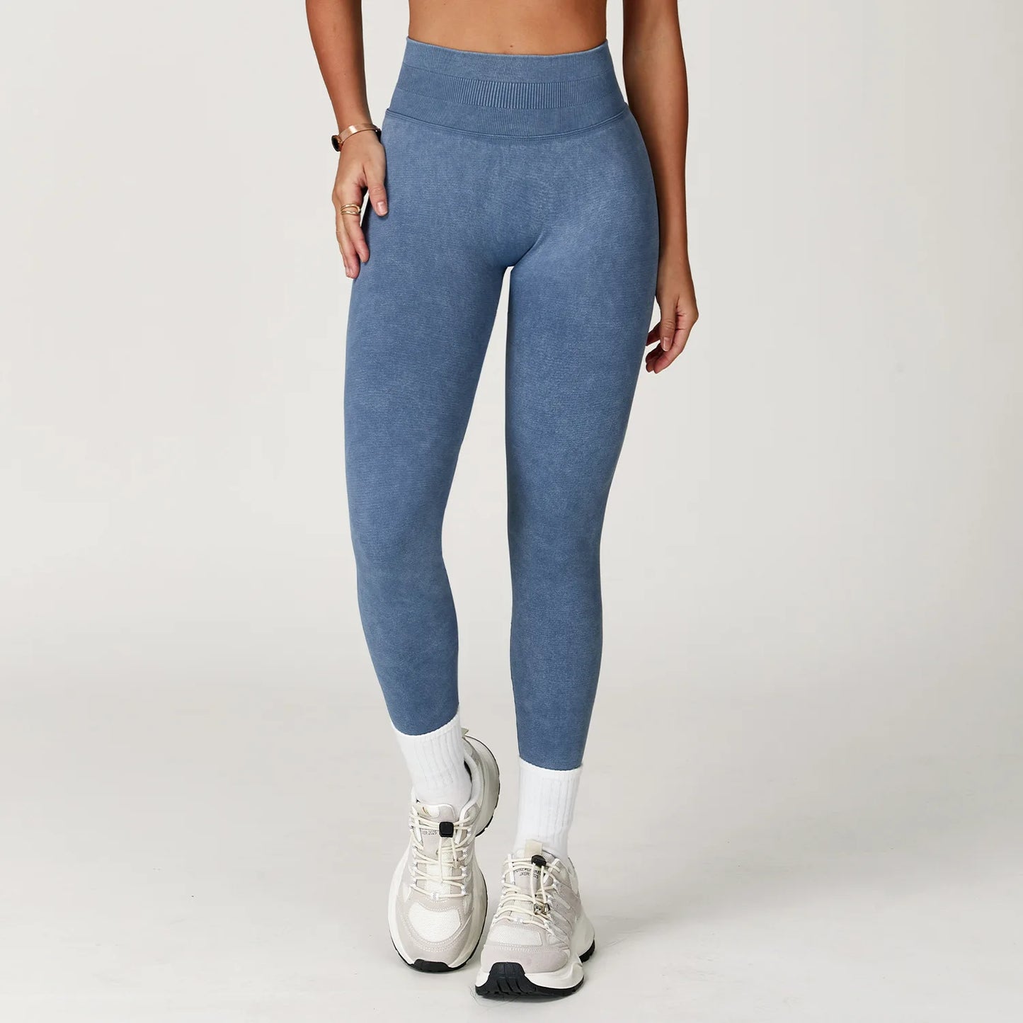 Dámské jógové kalhoty Impact Leggings – bezešvé sportovní legíny na jógu s vysokým pasem, vroubkované fitness oblečení do posilovny, stahovací legíny se „scrunch bum“ efektem.