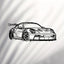 Kovová nástěnná dekorace – Porsche