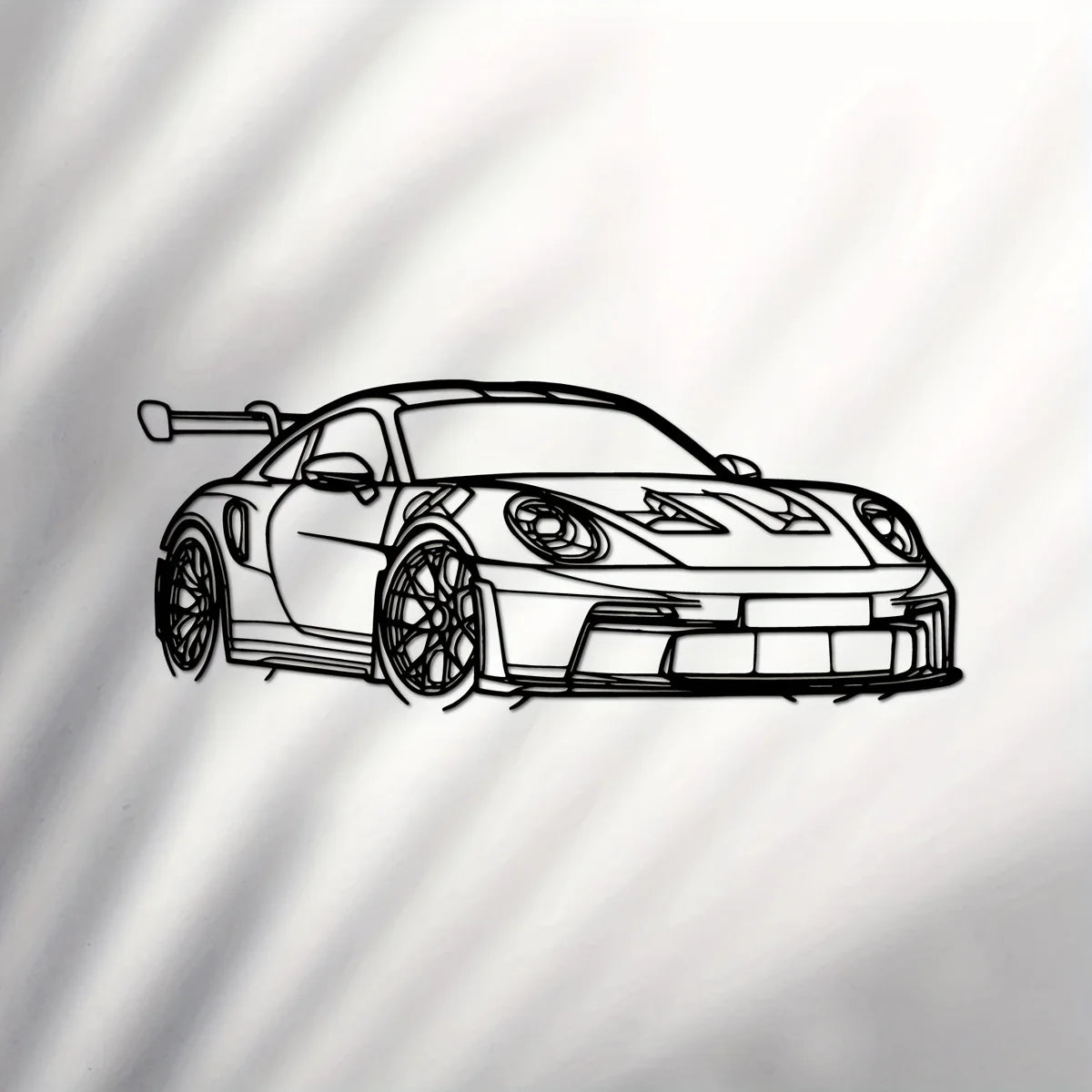 Kovová nástěnná dekorace – Porsche