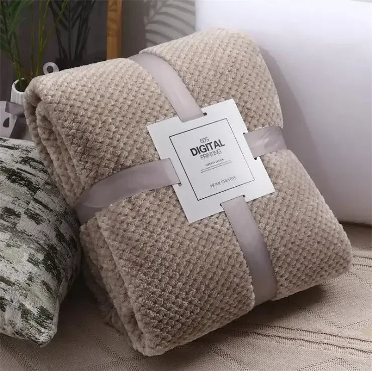 Měkká flanelová kostkovaná deka