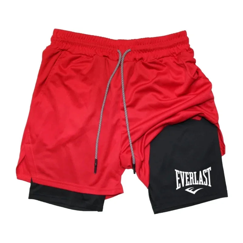 Pánské kompresní fitness šortky s potiskem EVERLAST