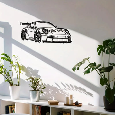 Kovová nástěnná dekorace – Porsche
