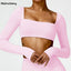 Dámský sportovní Crop Top Hearuisavy s dlouhým rukávem