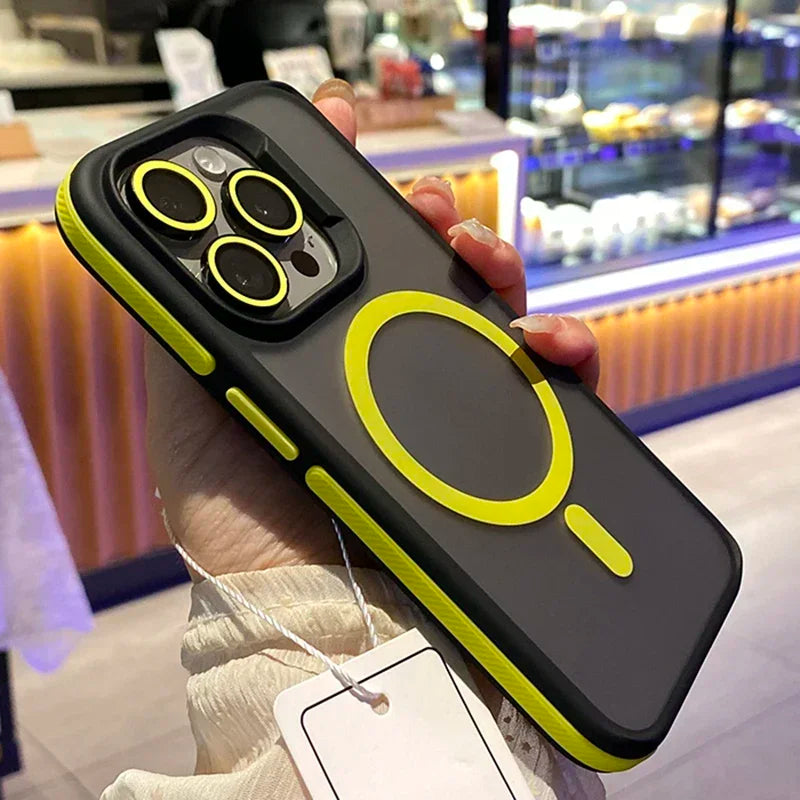 Dvoubarevný matný magnetický kryt pro iPhone