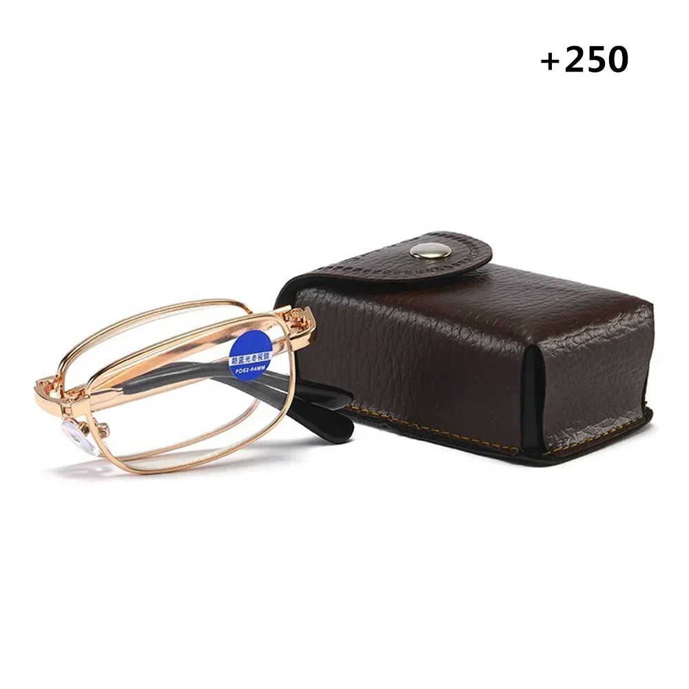 Skládací brýle na čtení (Unisex) – Retro kovový design