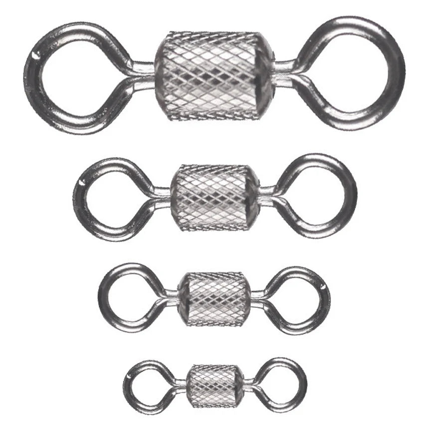 Sada 100 ks kuličkových obratlíků s bezpečnostní karabinkou (Ball Bearing Swivels)