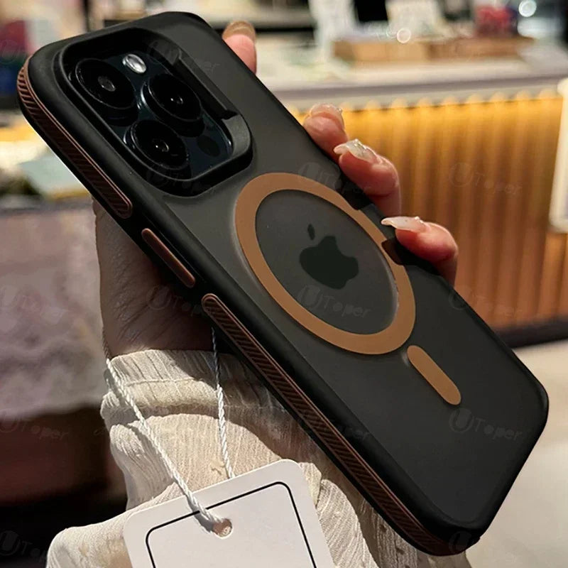 Dvoubarevný matný magnetický kryt pro iPhone
