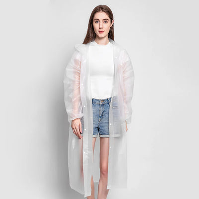 Průhledná pláštěnka z PEVA materiálu: Moderní ochrana v minimalistickém stylu