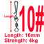 Sada 50 ks obratlíků s karabinkou (Rolling Swivel with Hanging Snap)
