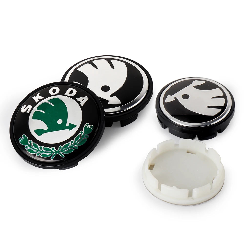 Sada 4 ks středových krytek kol Škoda (55 mm / 65 mm)