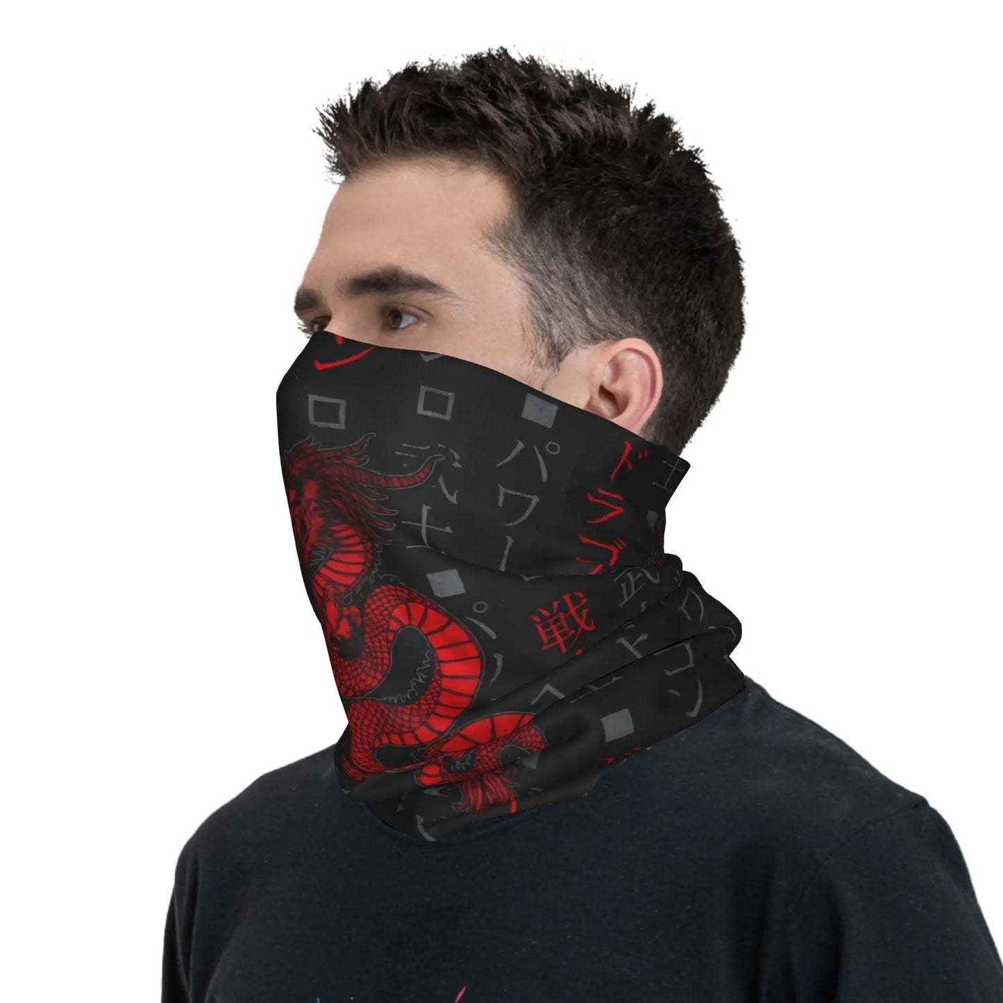 Multifunkční nákrčník Červený drak