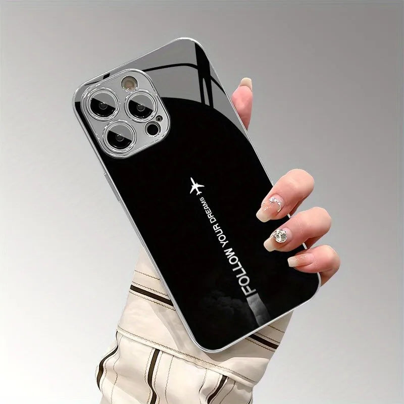 Skleněné pouzdro s motivem leteckých tras pro iPhone