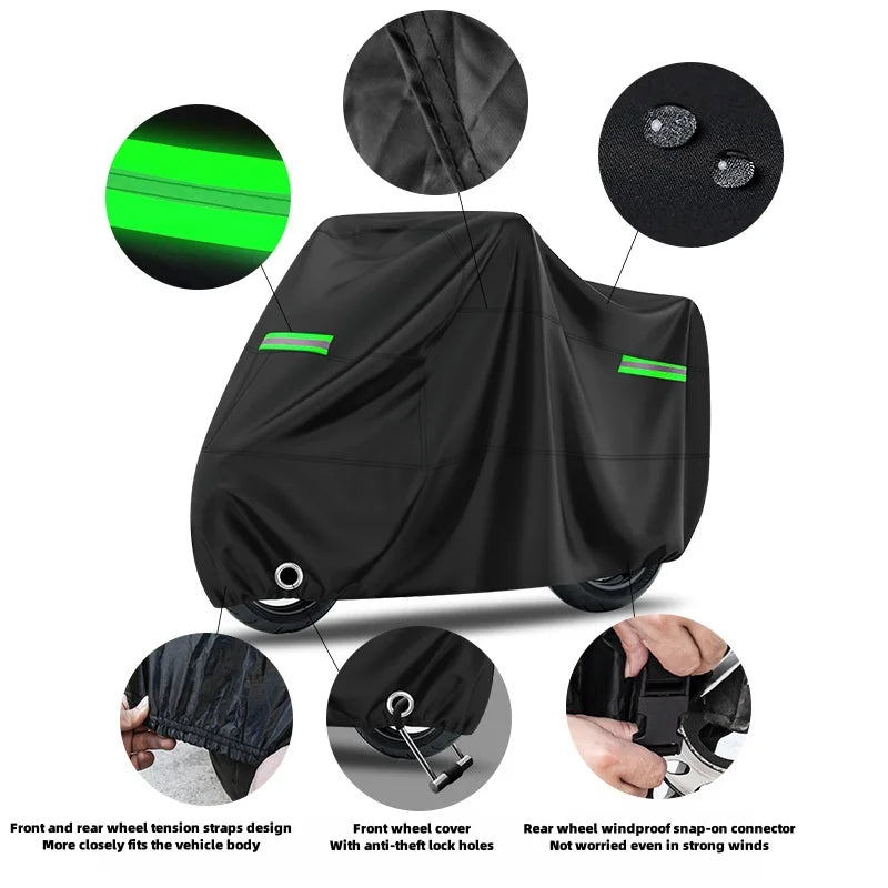 Plachta pro motocykl s reflexním proužkem