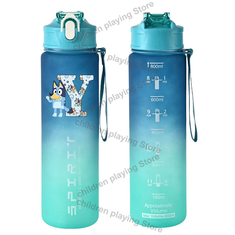 Dětská láhev na pití z řady Blueyi (800 ml) s brčkem