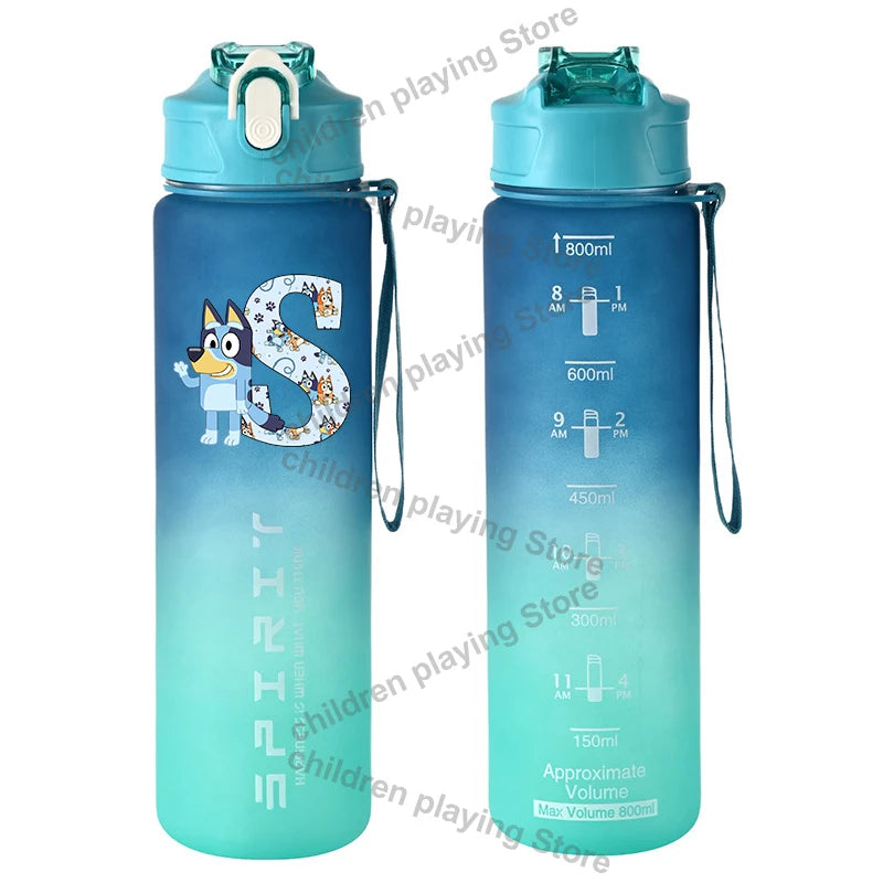 Dětská láhev na pití z řady Blueyi (800 ml) s brčkem